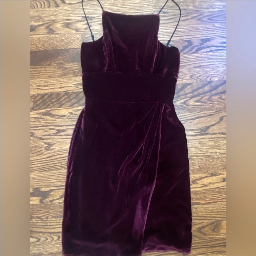 Reformation Burgundy Velvet Dress